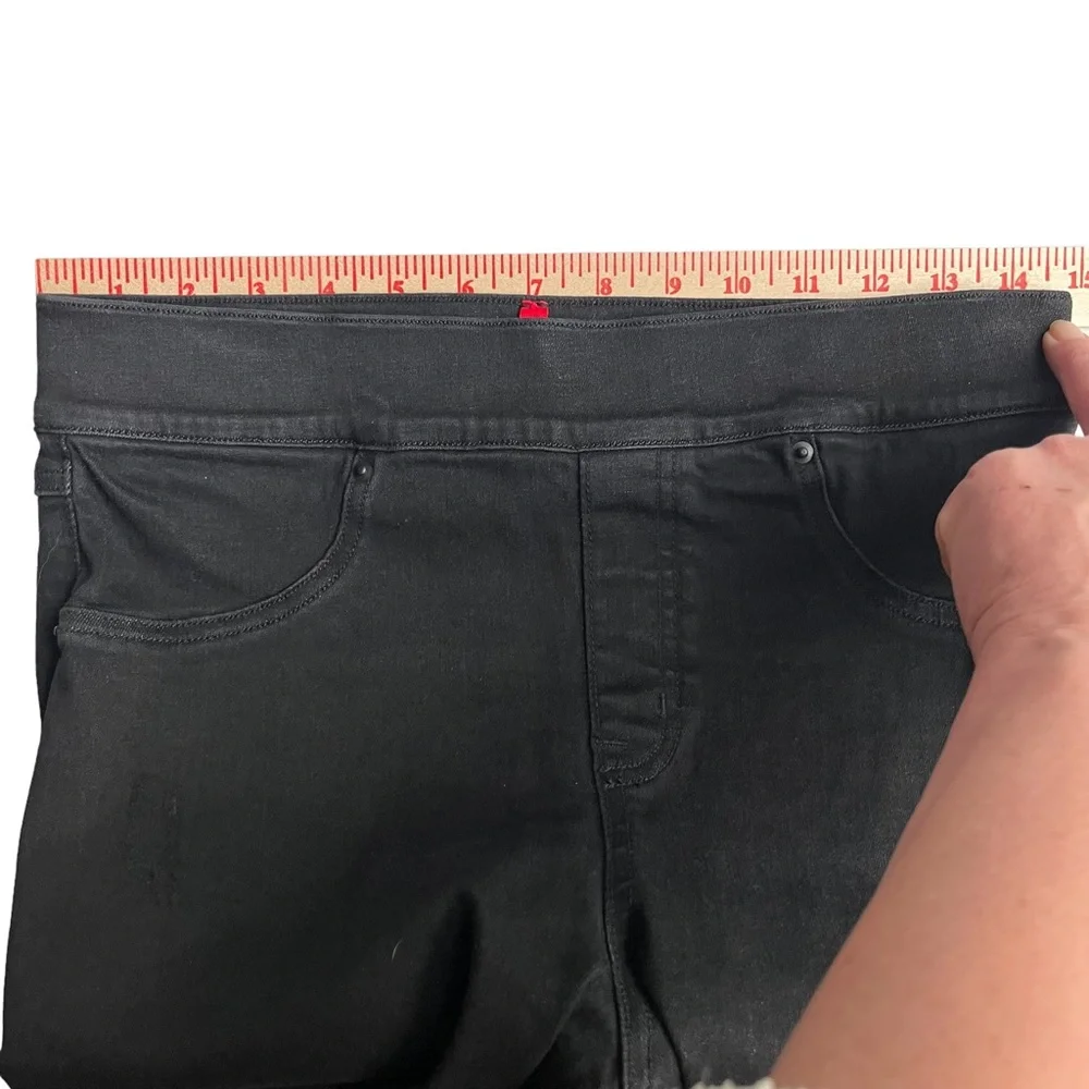 Spanx Distressed Skinny Jeans Women's S High Rise Stretch Denim Raw Hem 20213R - Picture 8 of 15